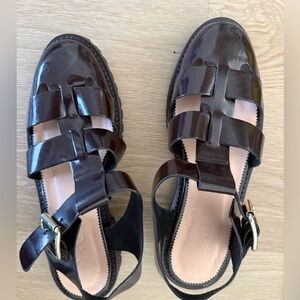 J. Crew Dark Brown Fisherman Sandals Like New